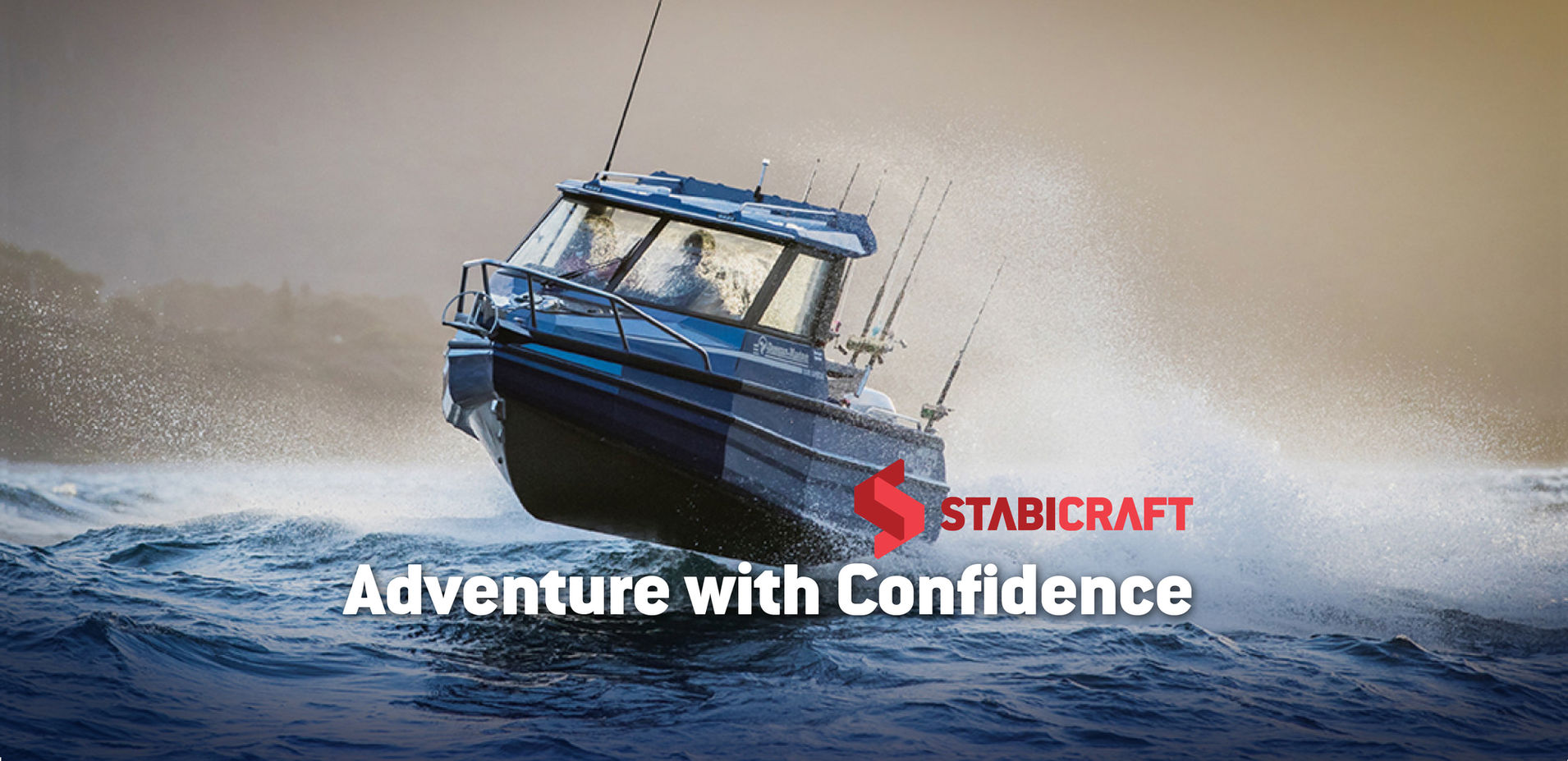 Stabi 2100 going though rough patch of water.