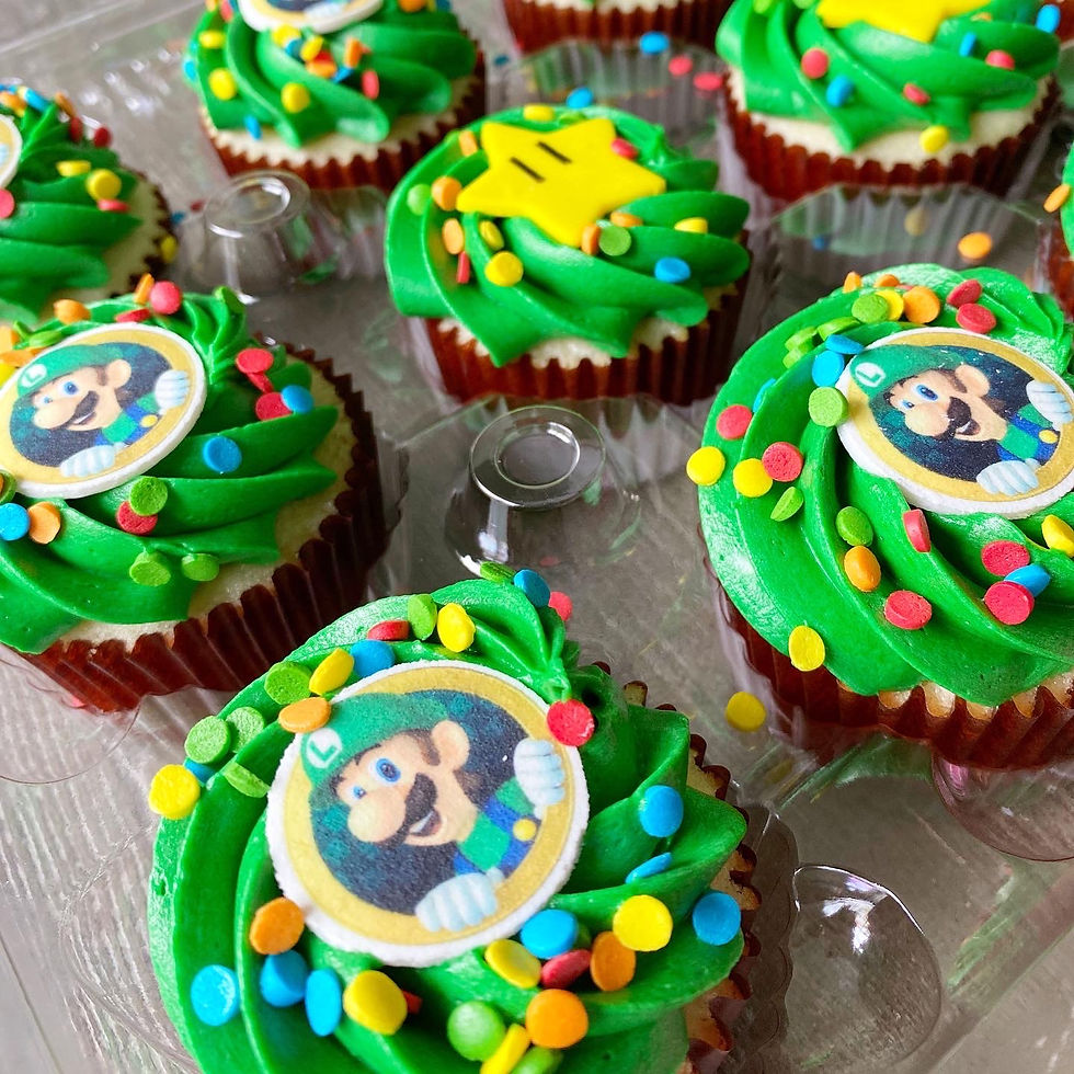 Green Luigi Cupcakes