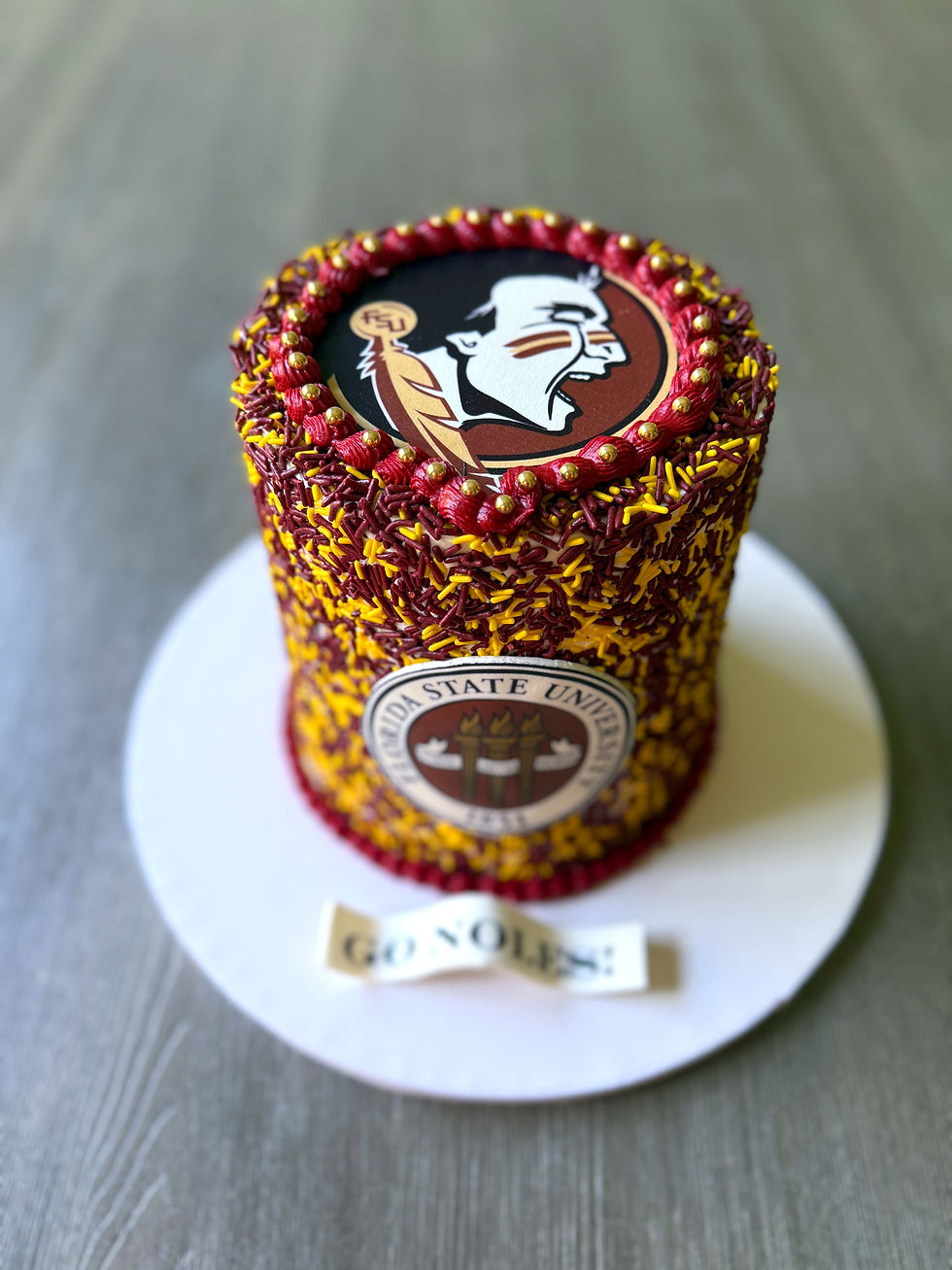 FSU Seminole Sprinkle Cake