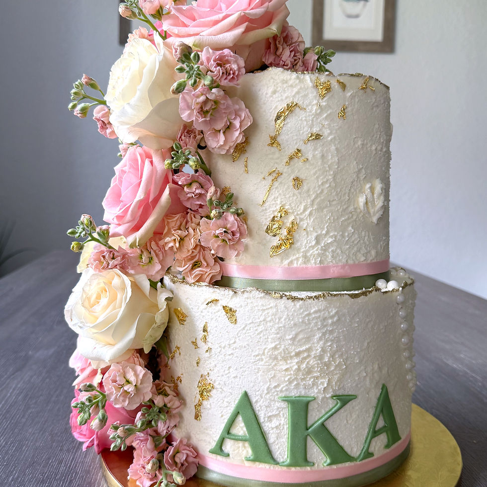 AKA Floral Birthday Cake