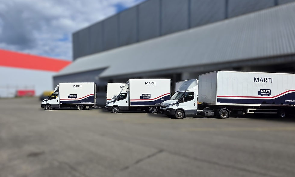 Marti Transport Lieferwagen-Flotte Standort Brugg Schweiz - Basel - Zürich - Bern - Luzern