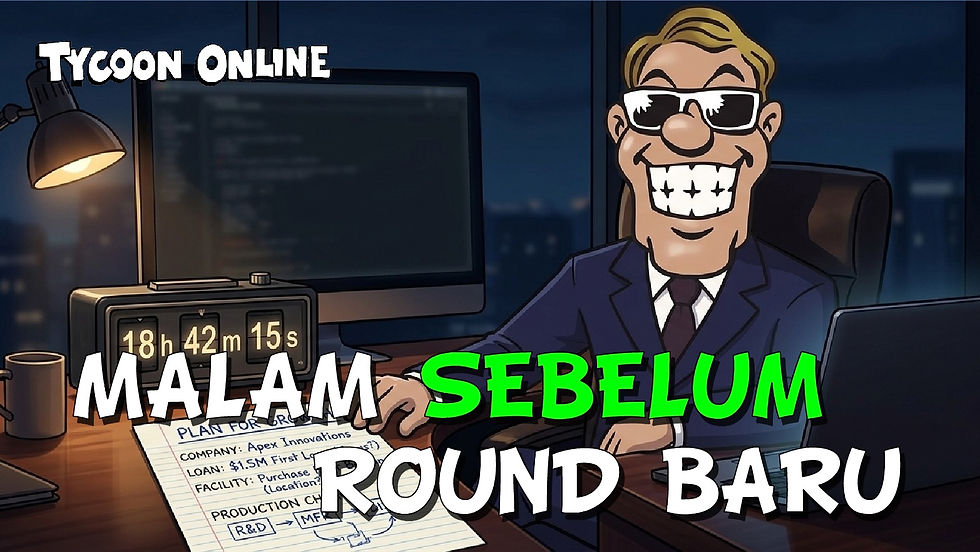 Pemain menyusun rencana di malam hari dengan catatan strategi sebelum round baru dimulai.