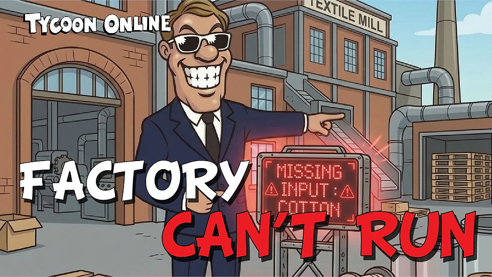 Factories fail early when required inputs are missing from the market.