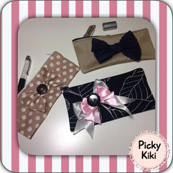 Zippers and Bows" Mini Bags