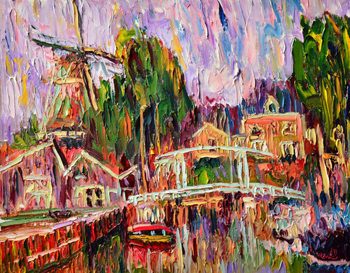 De Oude Vissersbrug, Harderwijk, Original Artwork (oil on canvas