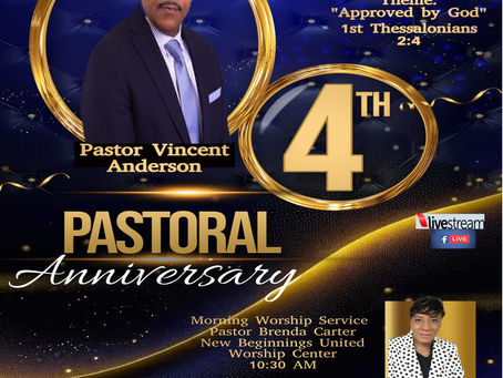 Pastor Anderson's Anniversary June 23rd!