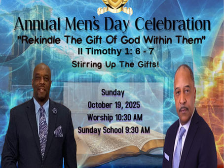 Men's Day Sunday, October 19th