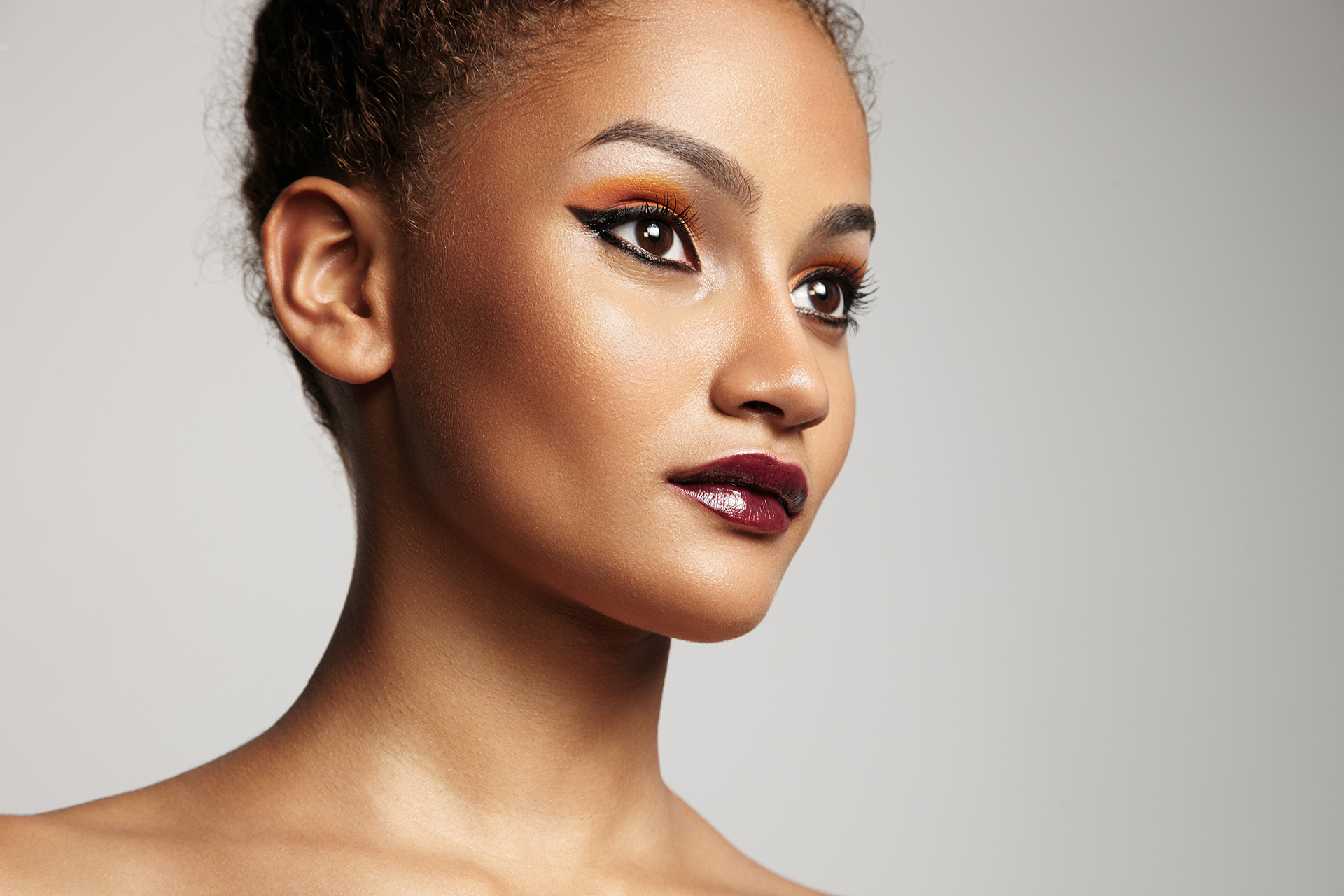 Beautiful Model with Bright Makeup