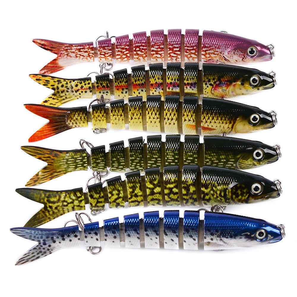 Pike Fishing Lures Artificial Multi Jointed Sections Hard Bait Trolling Pike Car