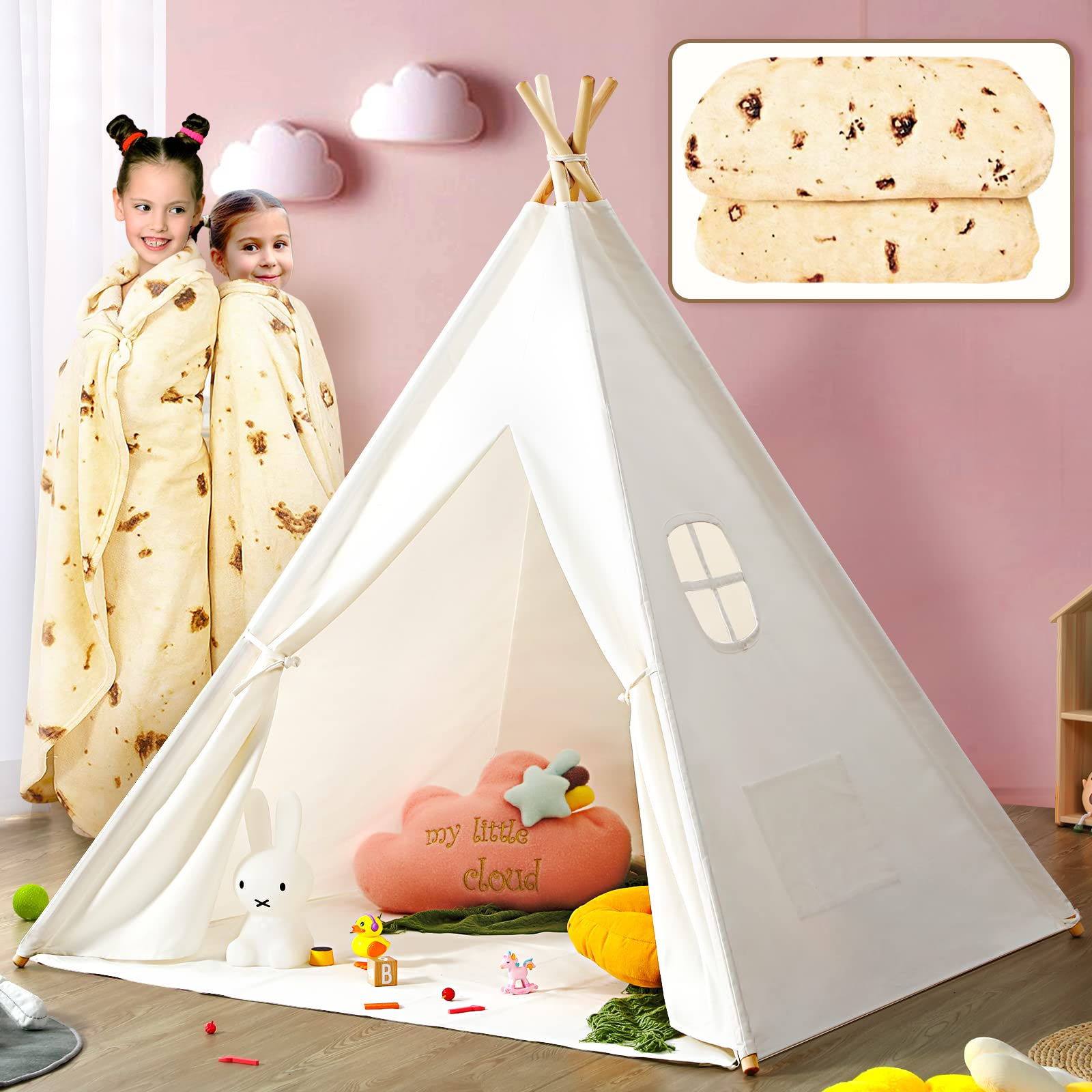 Kids Teepee Tent for Kids Kids Play Tent for Girls & Boys Gifts Playhouse for Ki