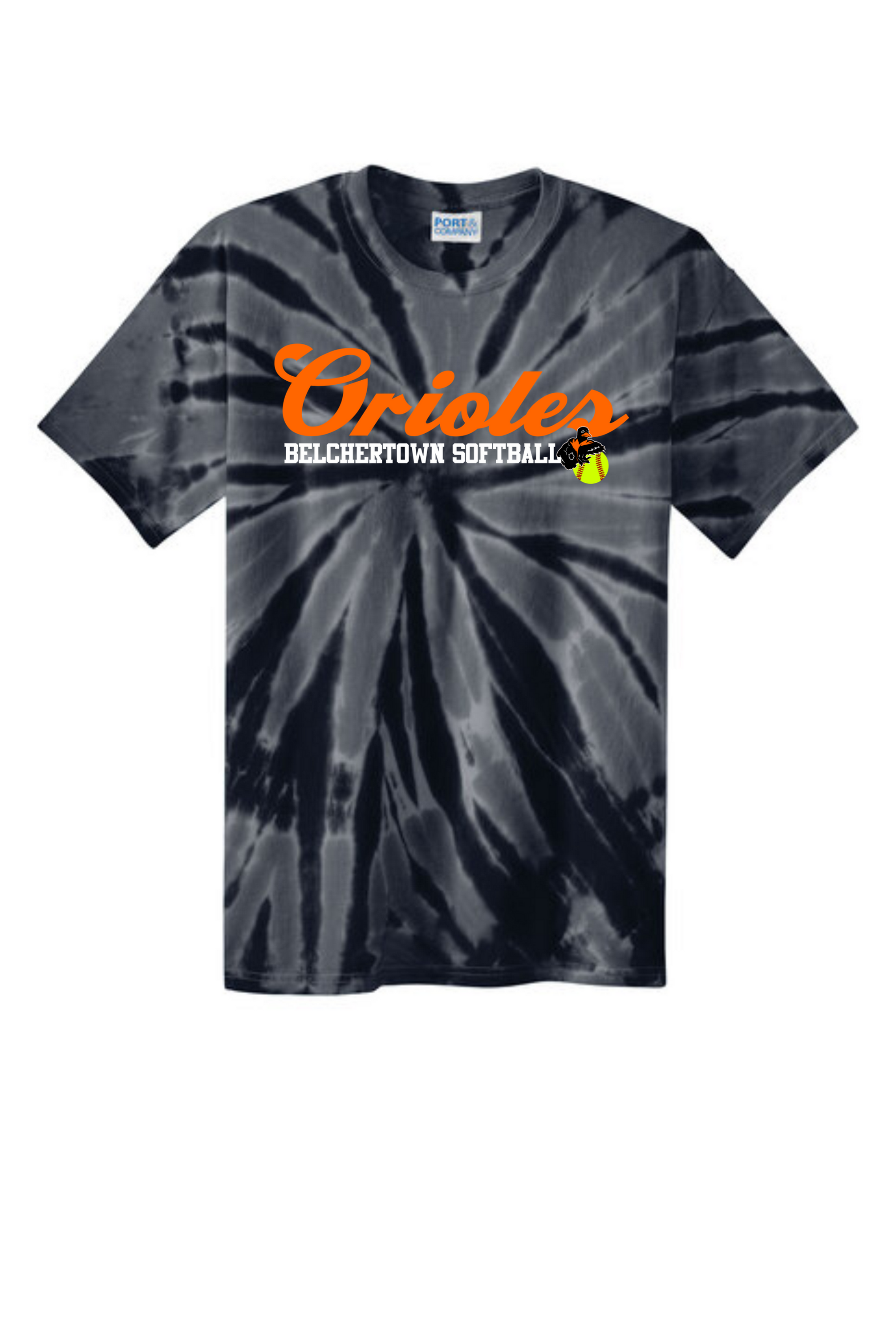 Orioles Softball Tie-Dye T-Shirt