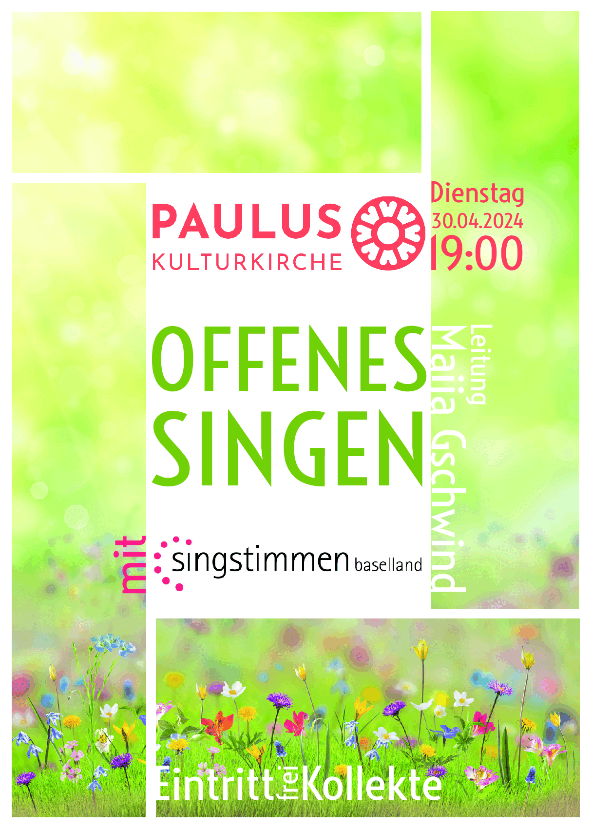 Offenes Singen der Singstimmen Baselland in der Kulturkirche Paulus, Basel