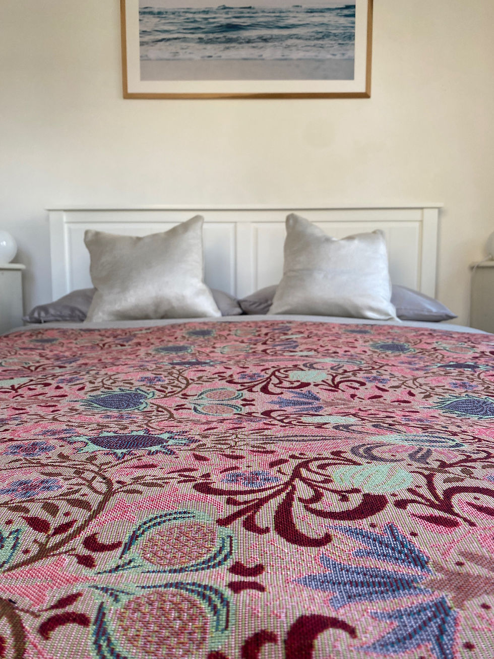 Thumbnail: warm tones William Morris blanket