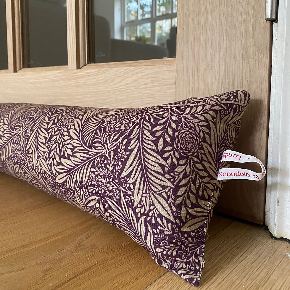 Thumbnail: Heavy draught excluder with hanging loop.