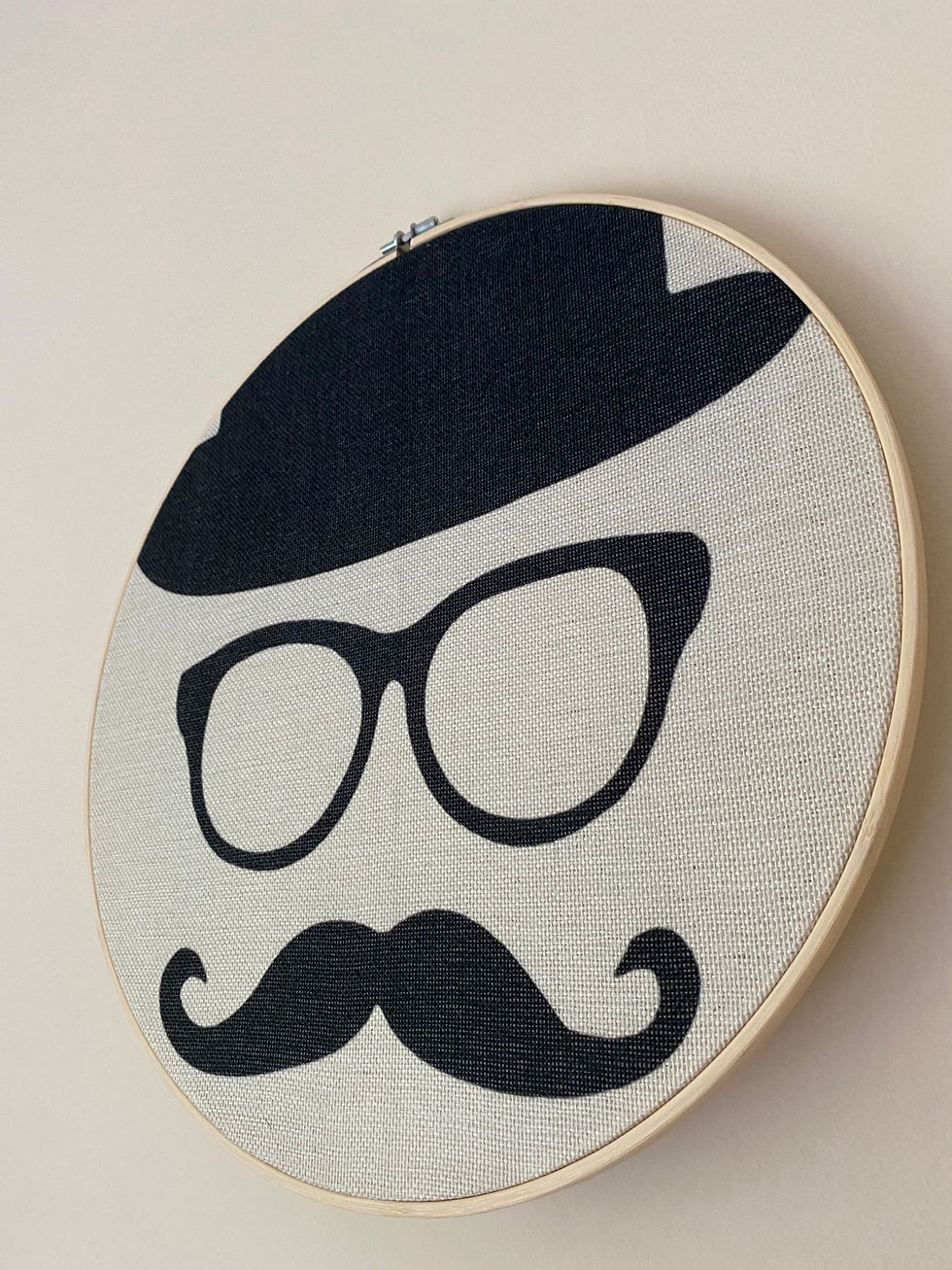 Thumbnail: Moustached man wall art - 36 cm
