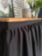 Black table skirt