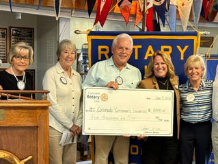 CCF accepts a $5,000 grant from The Rotary Club of Coronado