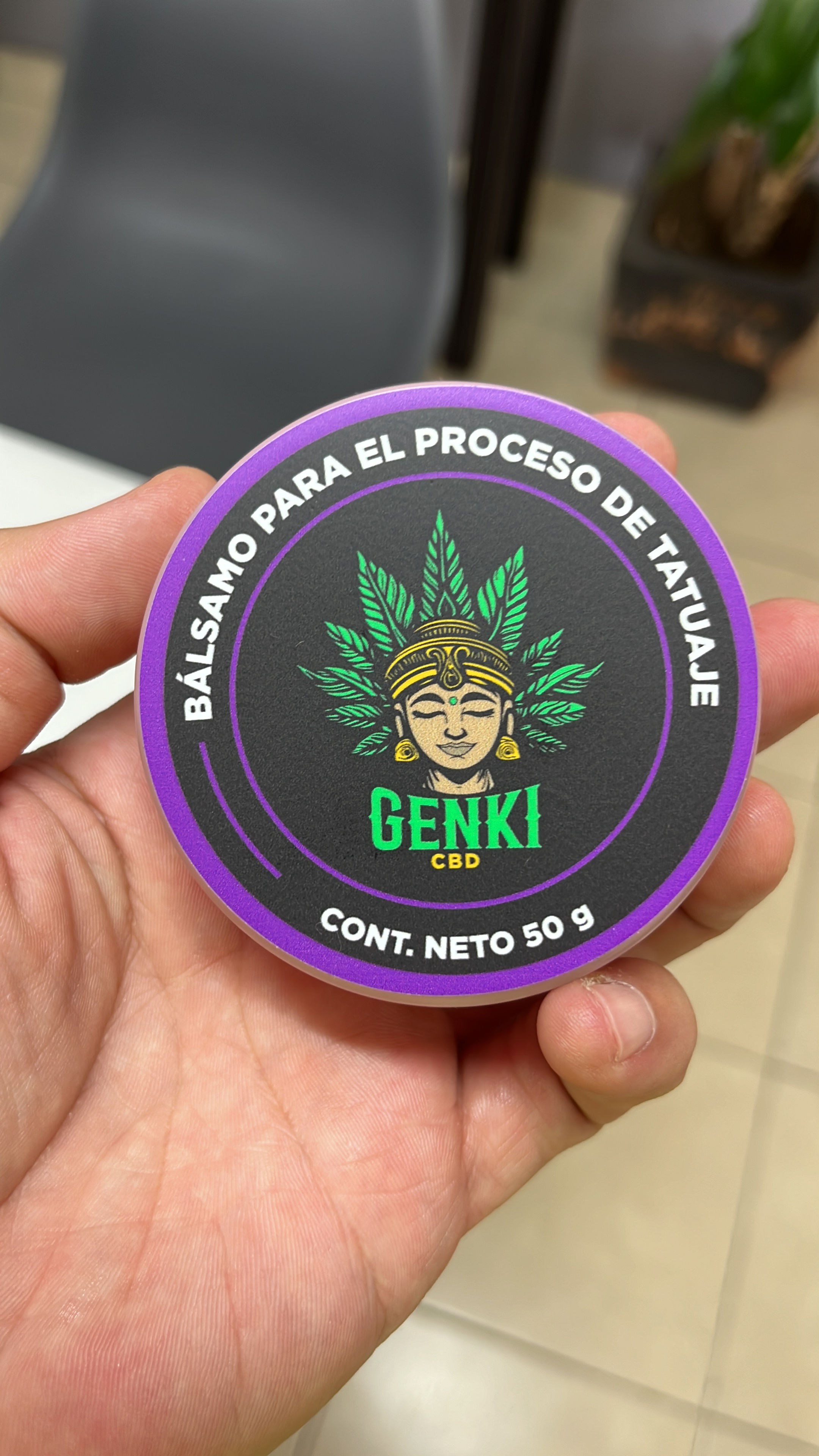 3 Bálsamos profesionales con CBD para tatuar (50 gramos c/u). Aroma a chicle.