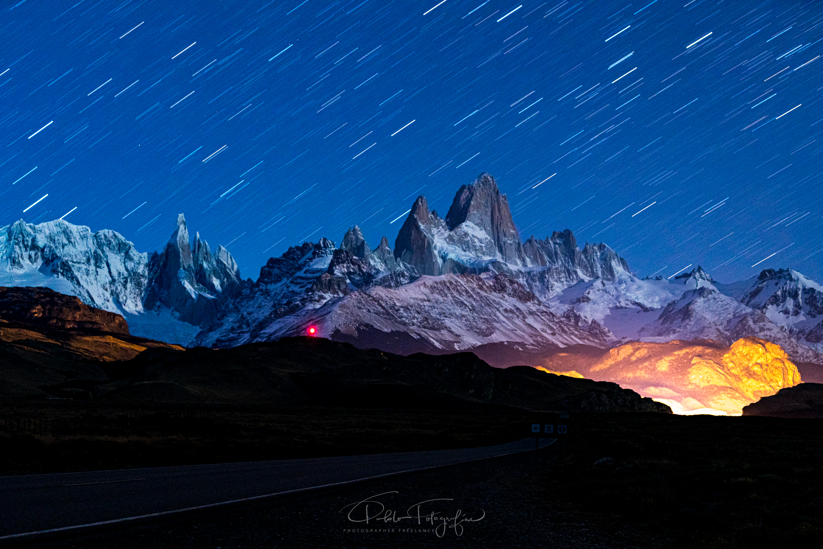 Startrails sobre Chaltén