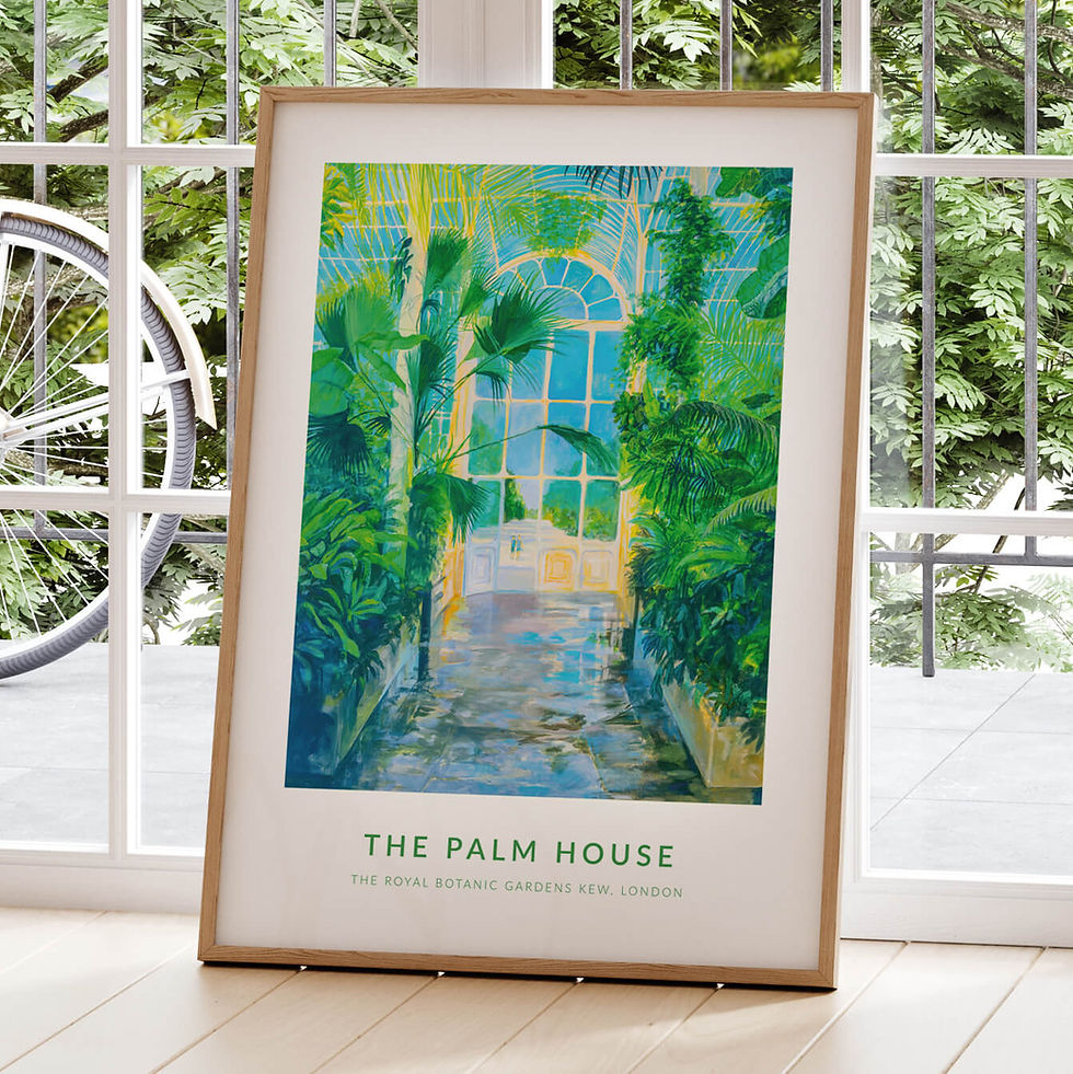 Kew Palm House Tropical Greenhouse Orangery London royal botanical gardens Print Stephanie Stilwell