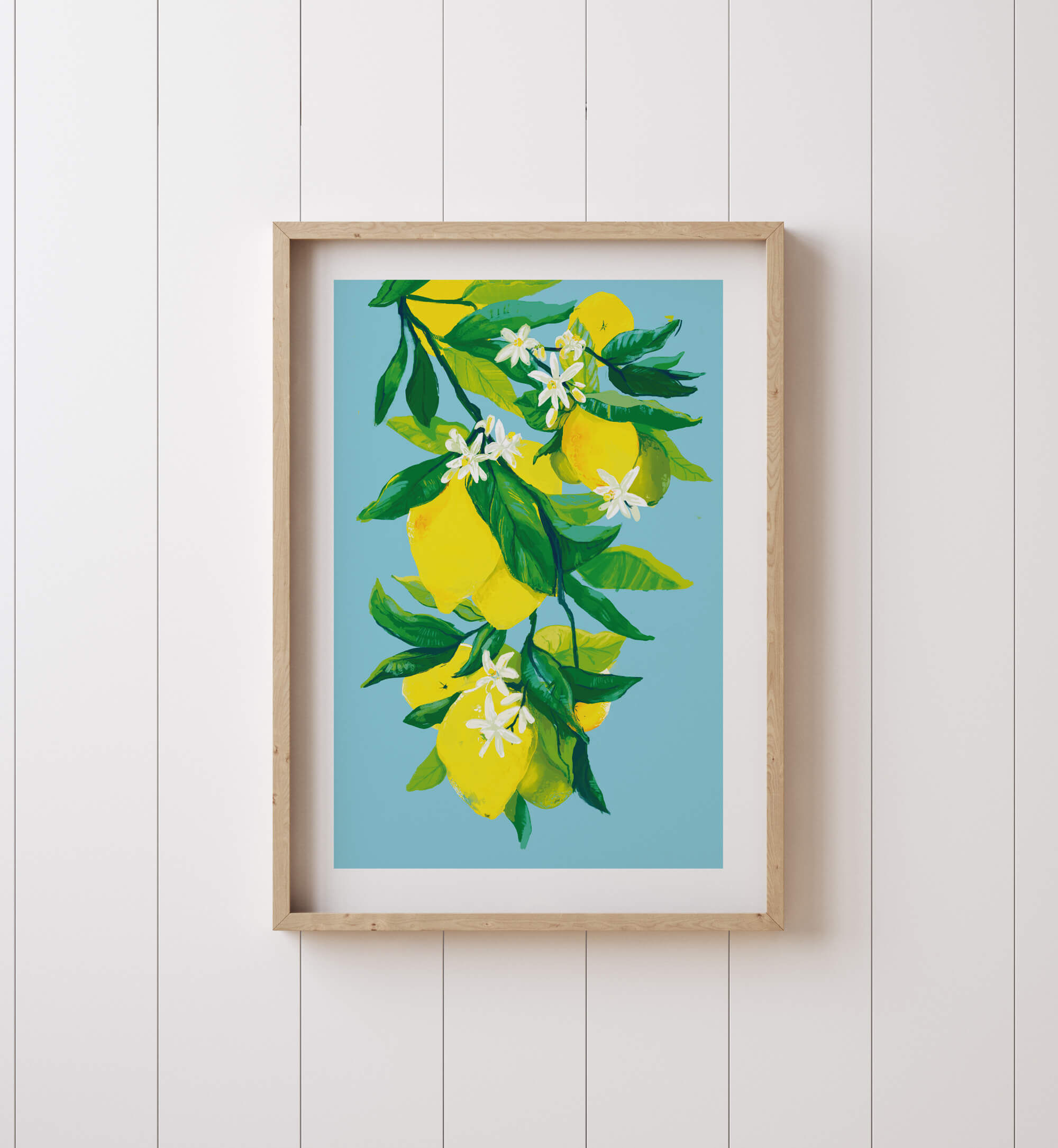 lemon painting fruit kitchen wall art giclee prints fine art floral botanical yellow
