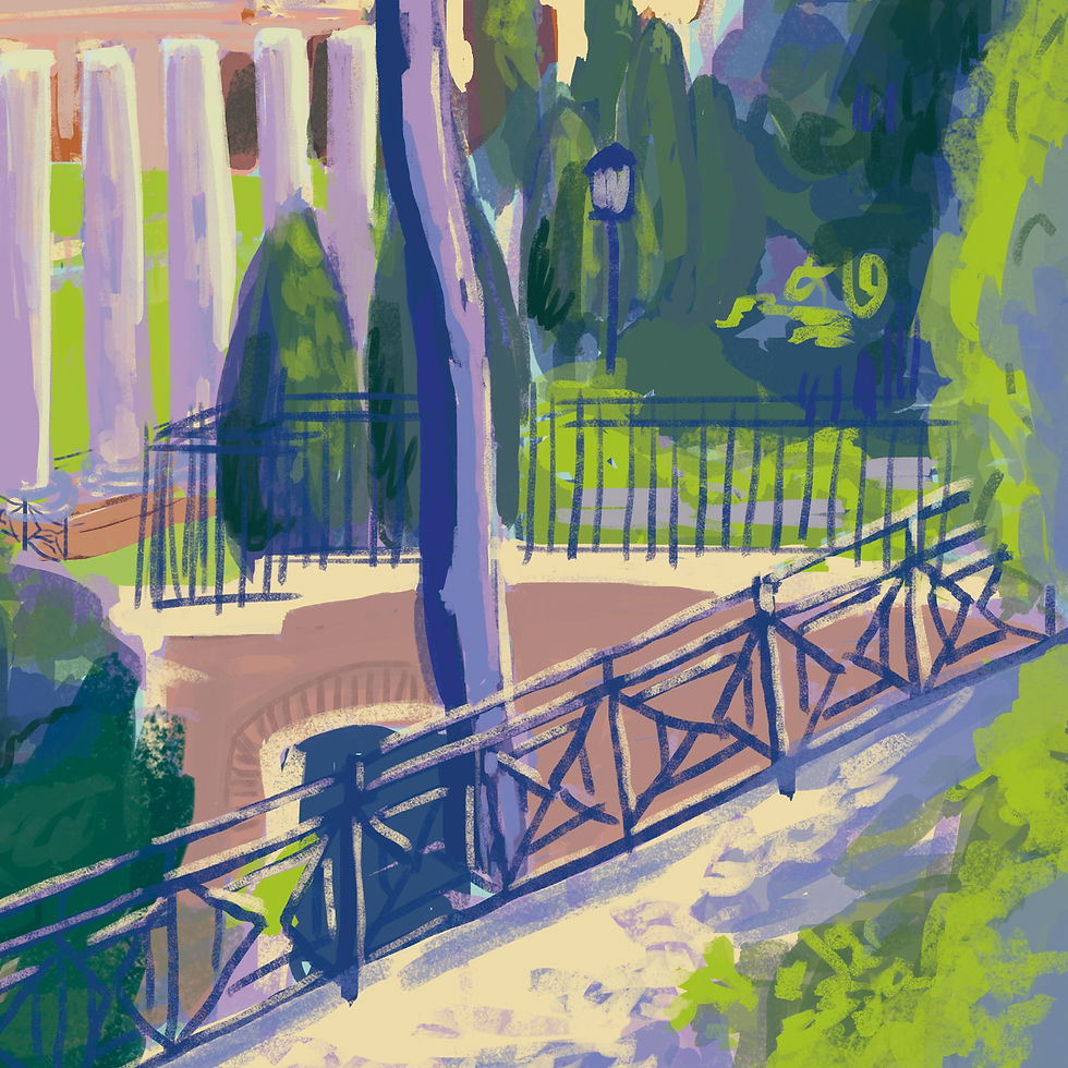 Thumbnail: Rome travel poster Italy Rome Colosseum Wall Art home decor print Illustration Stephanie Stilwell Art Roman Forum