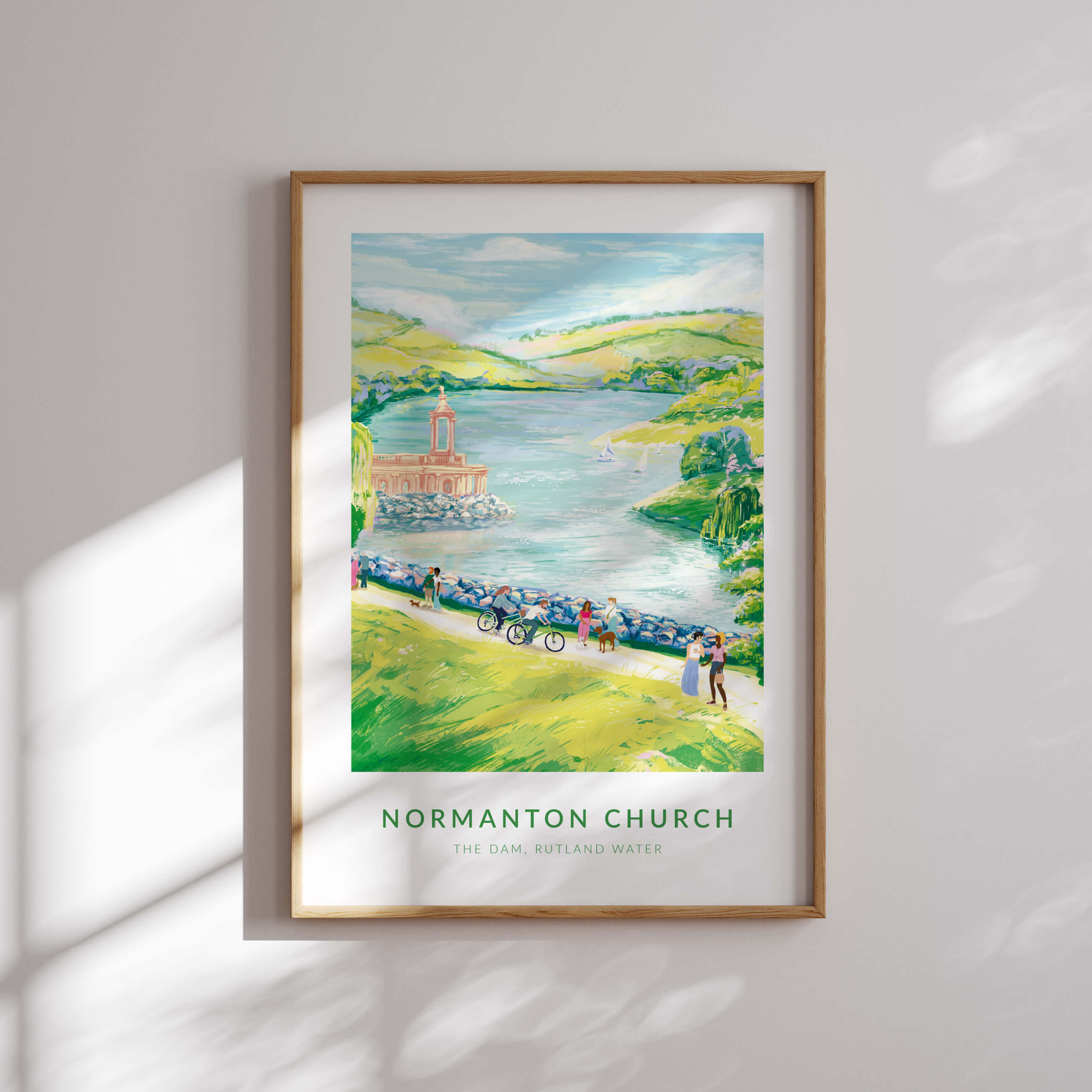 Rutland Water Normanton Church Rutland Wall Art Print Stephanie Stilwell Art