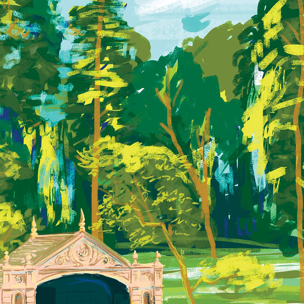 Thumbnail: South Gardens Burghley House A5 Card