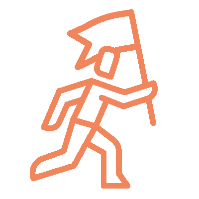 Homme porte-drapeau