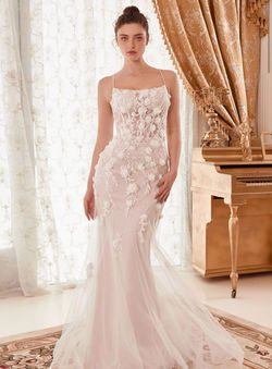 Vestido de Novia sirena escote recto