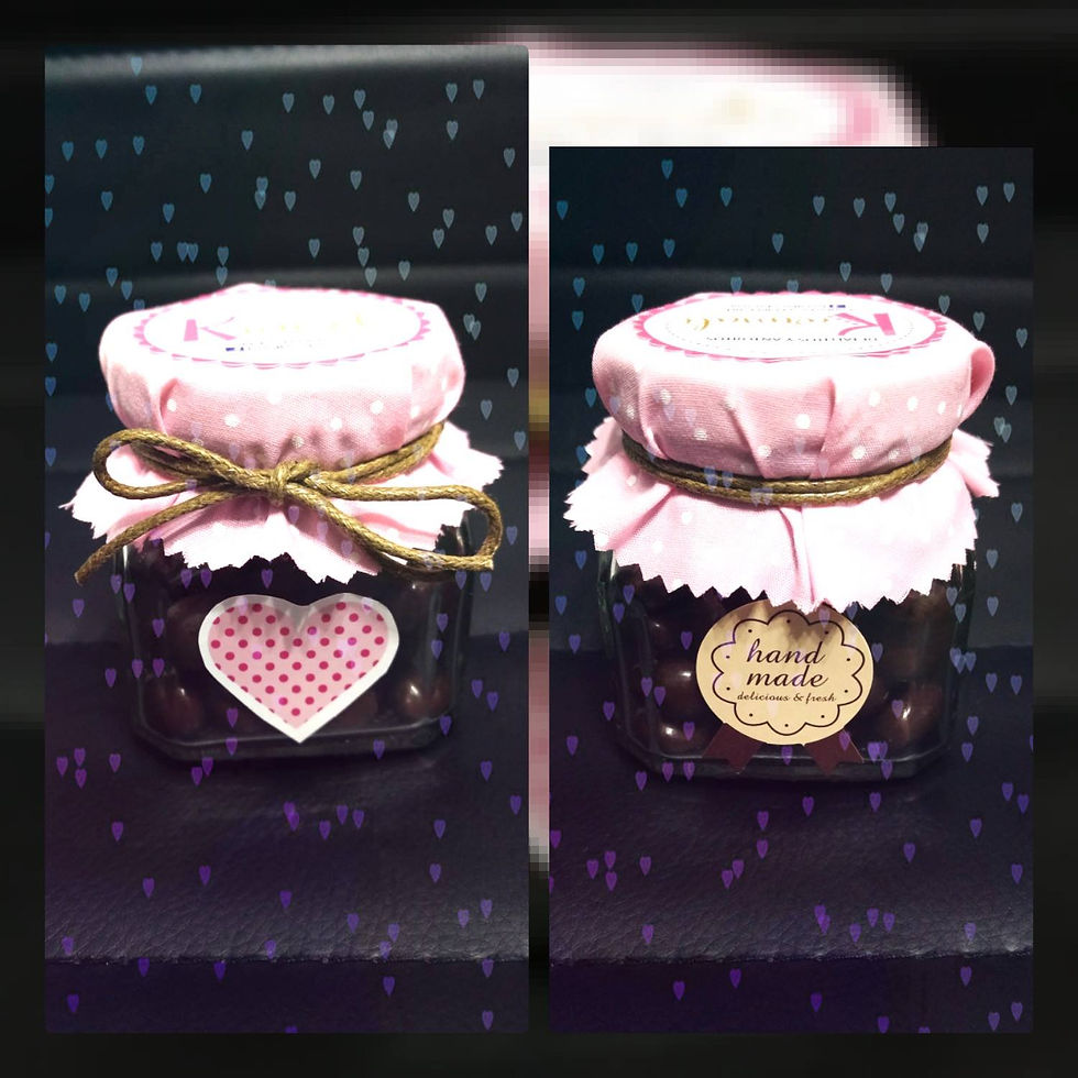 FRASCOS DE PASAS CON CHOCOLATE