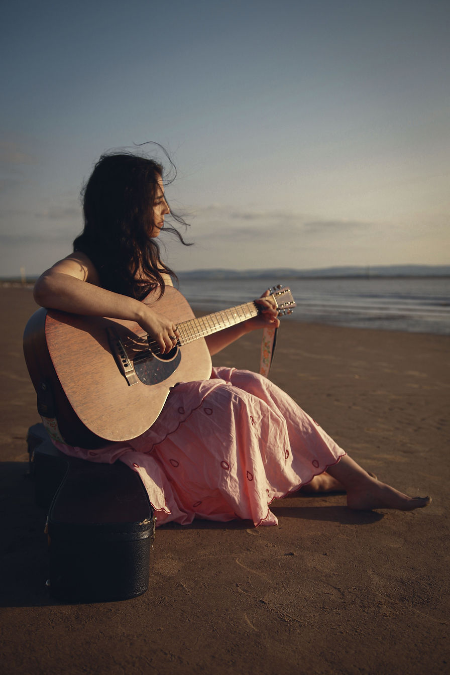 Pink dress on beach.jpg