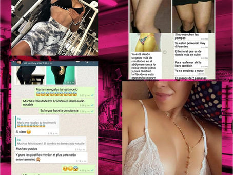TESTIMONIOS DE NUESTRAS CLIENTAS PINKKIT...GLÚTEOS+PIERNAS+BUSTO, BYE, BYE ABDOMEN!!!!