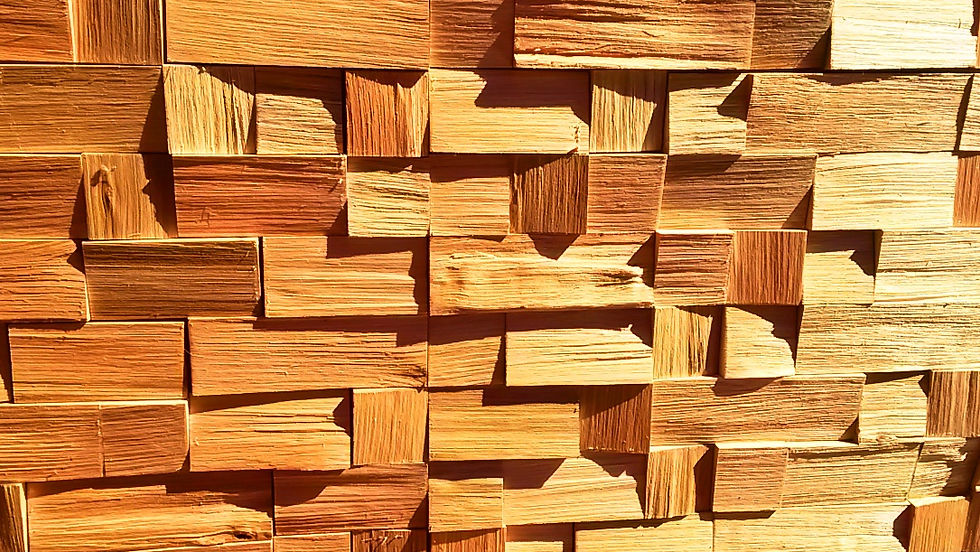 revestimiento de madera hachada