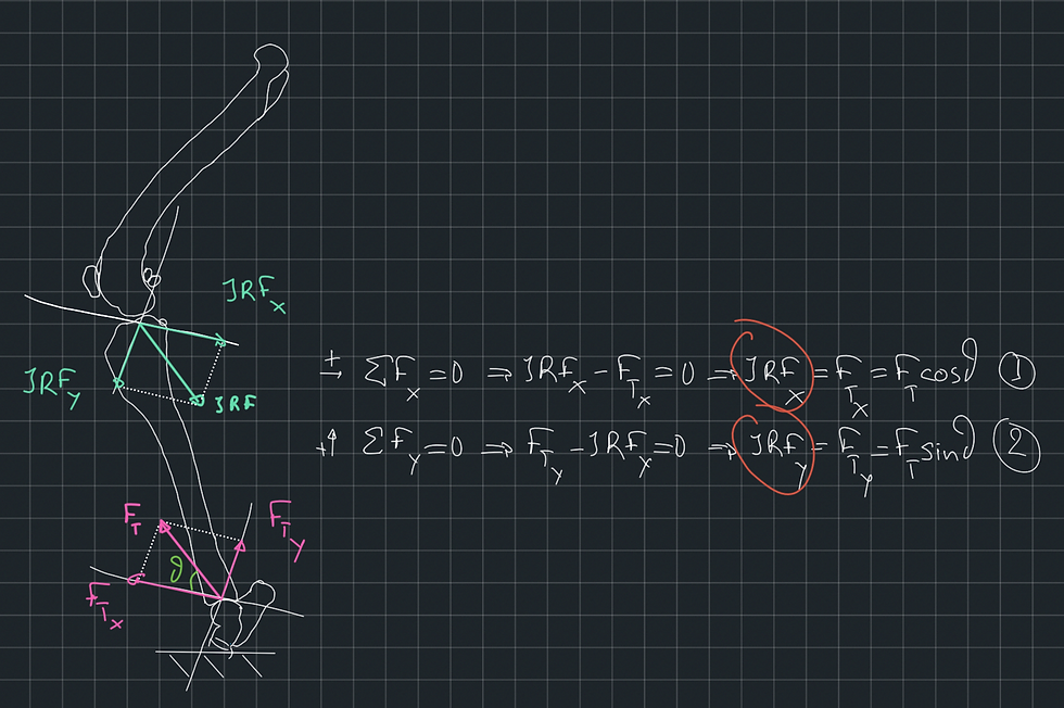 Figure 2. Calculation of the joint's reaction force JRF.