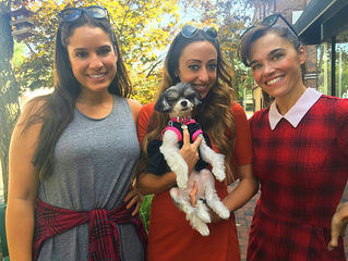 Ladies Who Lunch: Tinkerbelle the Dog with owner Sam Carrell and Gina Naomi Baez
