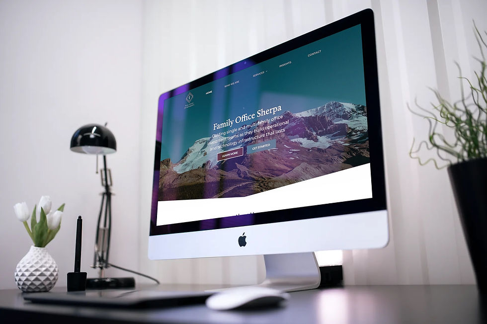 Financial services website design