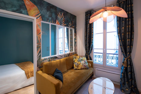 Paris 11 salon and bedroom