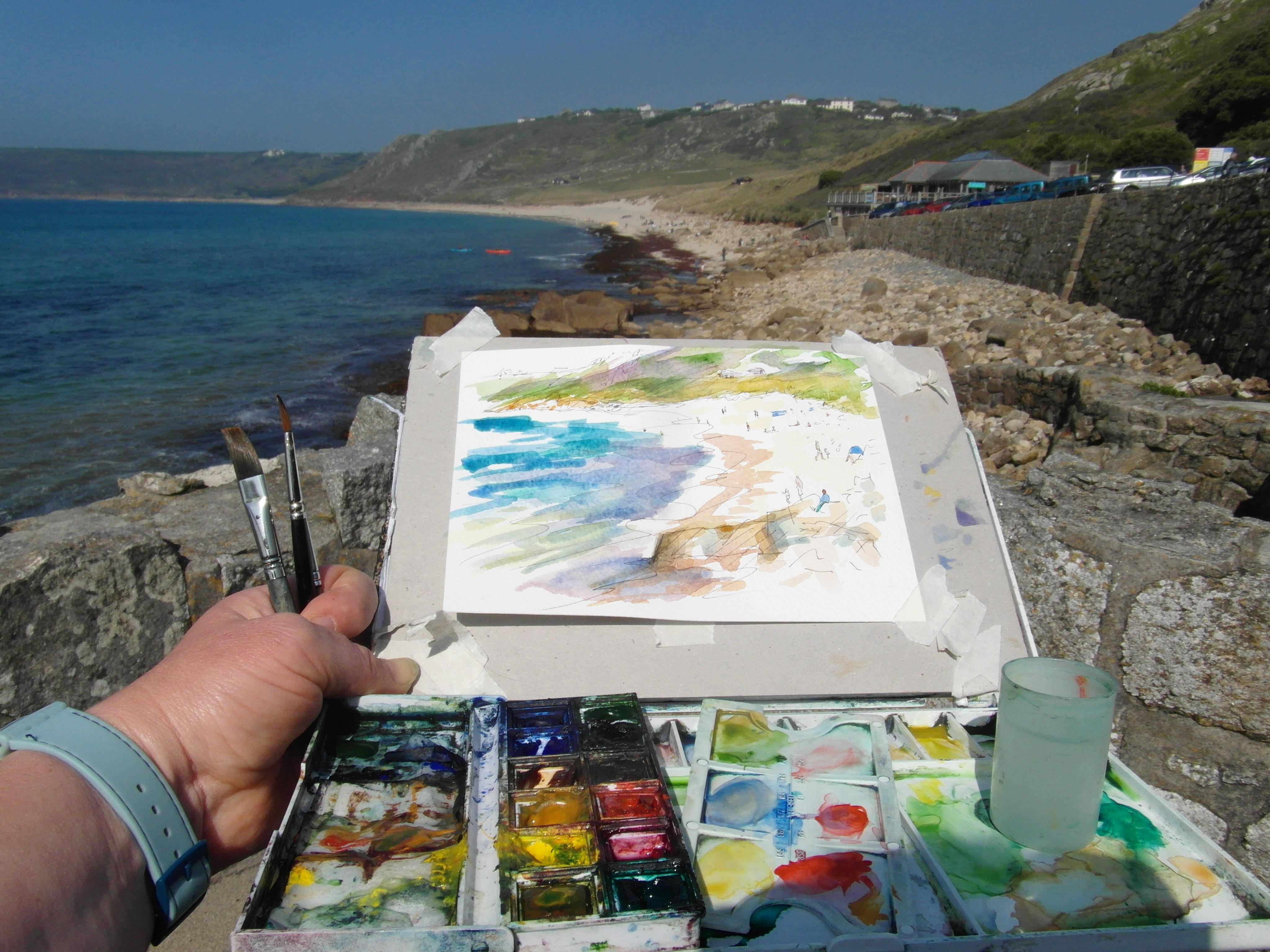 Sketching at Sennen