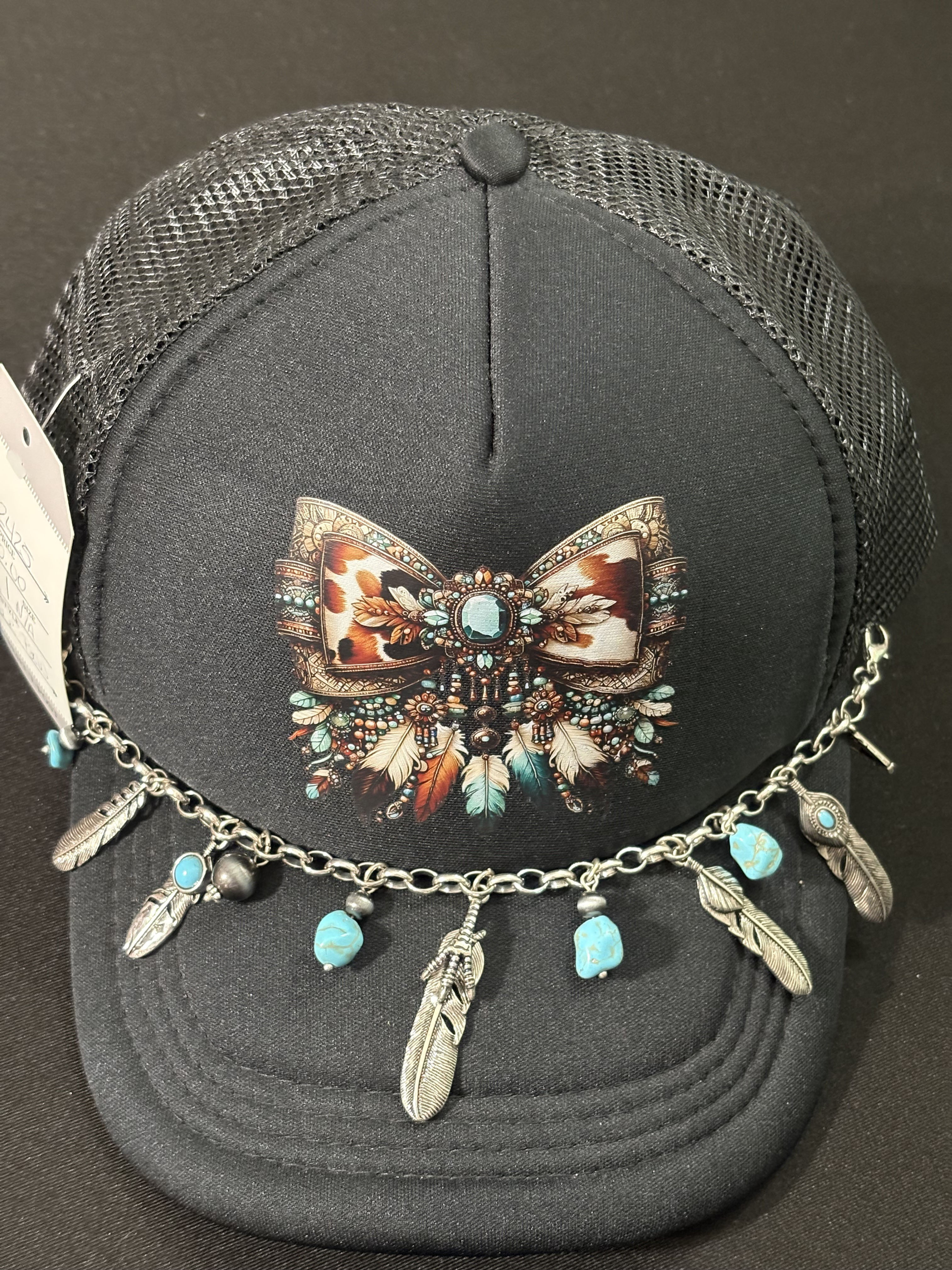Item #32425 - Feather Bow Trucker Cap