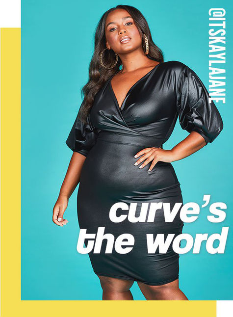 Fashion Commercial E-Comm Photography of curve model in dress for Boohoo clothing campaign by Los Angeles photographer.