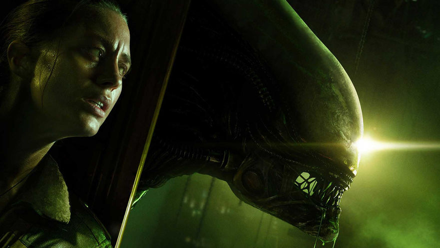 Screenshot from Alien: Isolation, showing Amanda Ripley aboard Sevastopol Station.