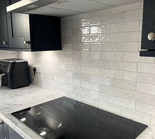 Kitchen splashback tiling in Rossendale