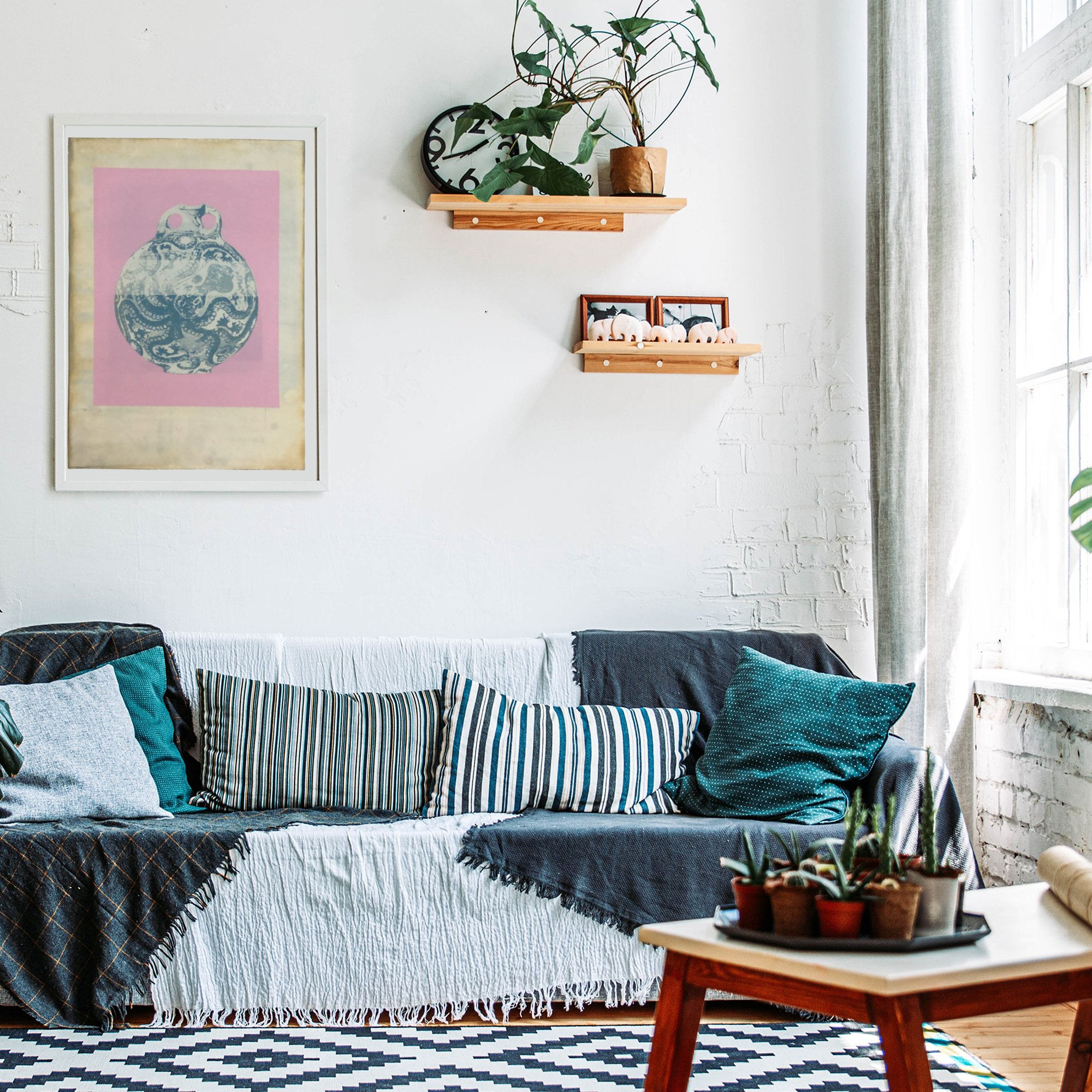 Octopus cyanotype | יעקב בן כהן | הדפס רשת במהדורה מוגבלת