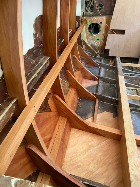 Timber boat restoration in Sydney by shipwrights, showcasing expert repair and custom fabrication.