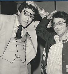 Don Lane with Dennis Rawady doing their "Columbo" impersination !