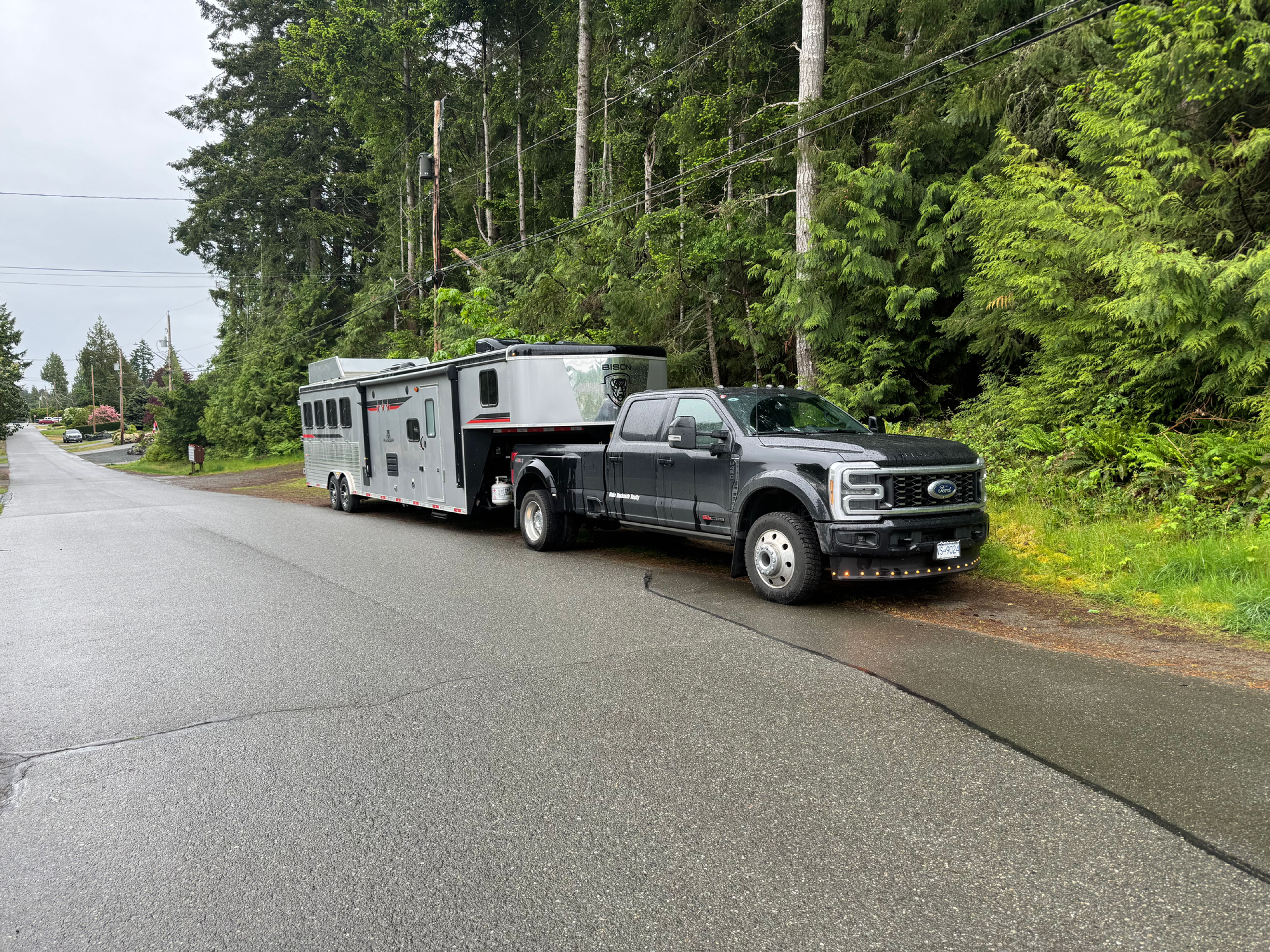 transporting a horse trailer from Edmonton to Parksville
