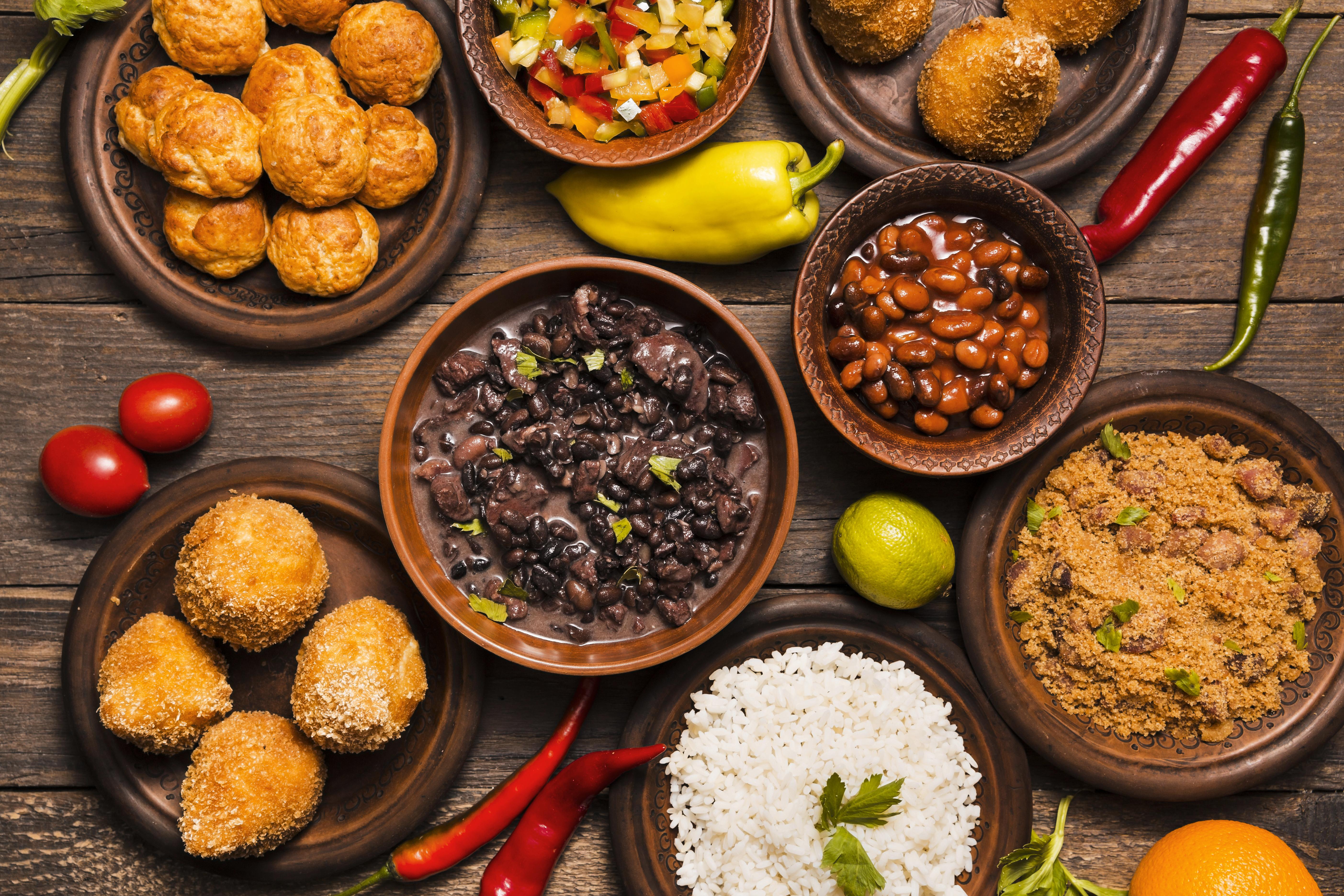 Arranged Food and Objects