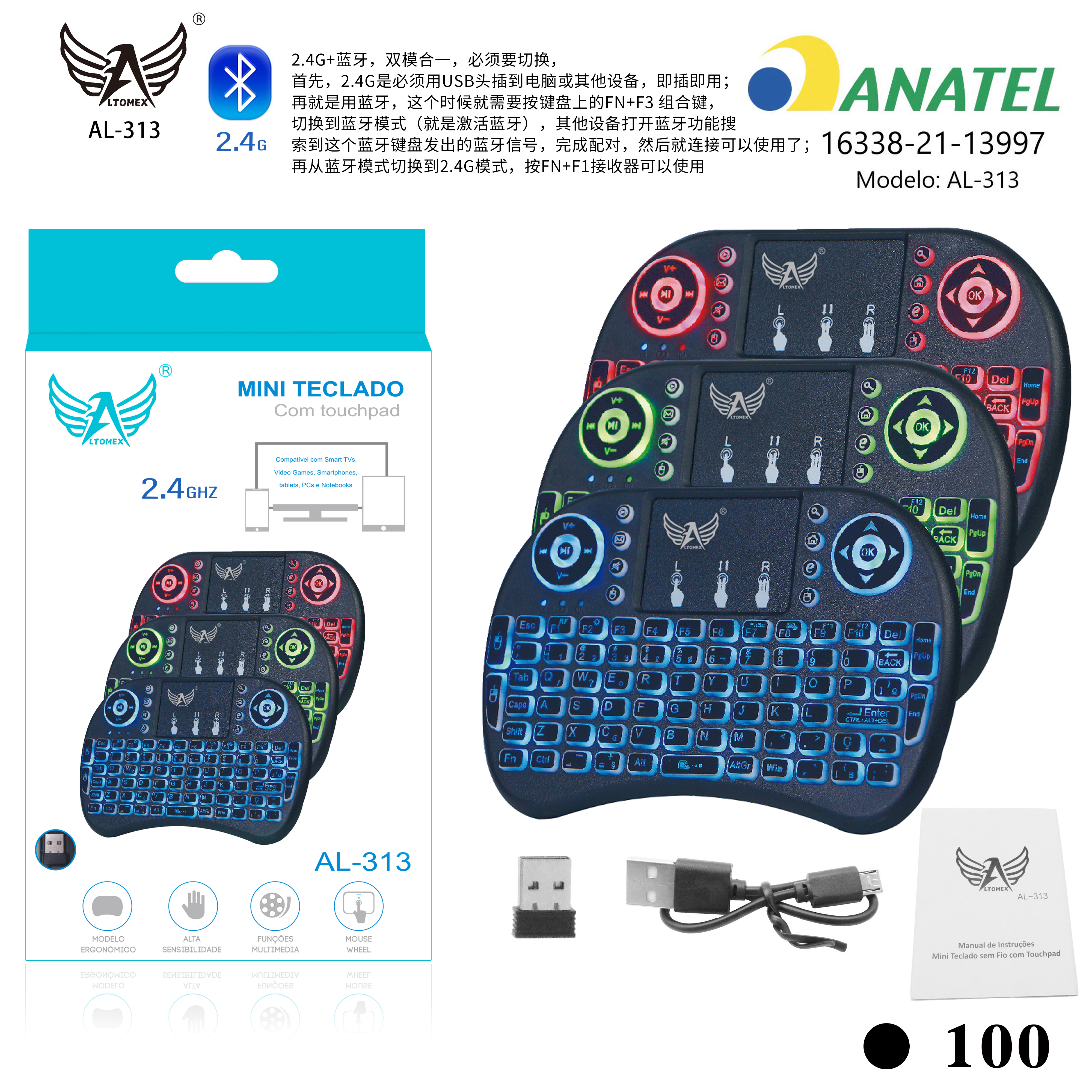 MINI TECLADO C/ BLUETOOTH (AL-313_BT)_100