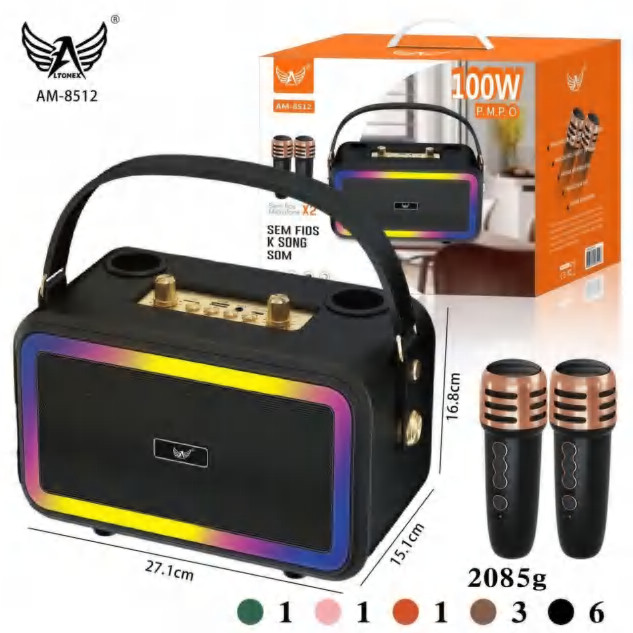CAIXA DE SOM BTC/Microphone (AM-8512)_12